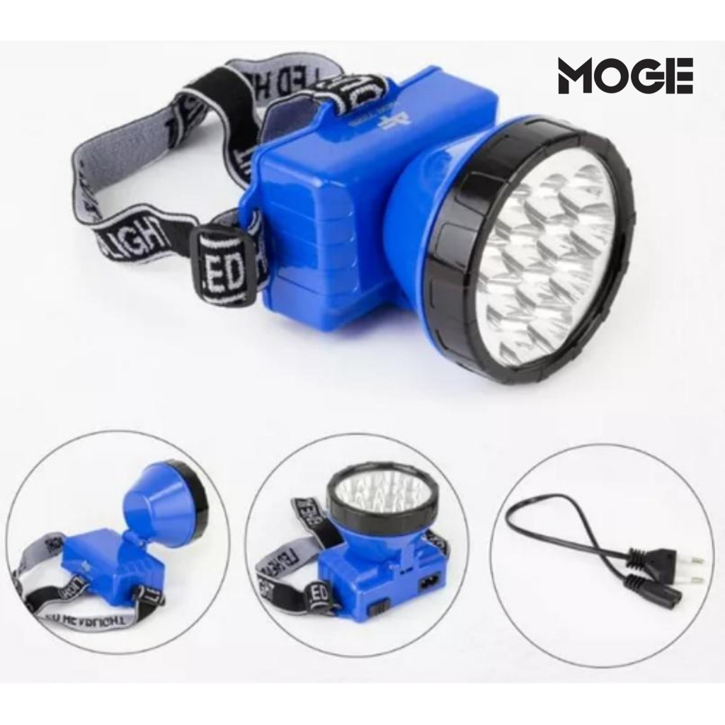 Lanterna de Cabeça 12 LEDs | Até 19h | Recarregável | Albatroz 722B