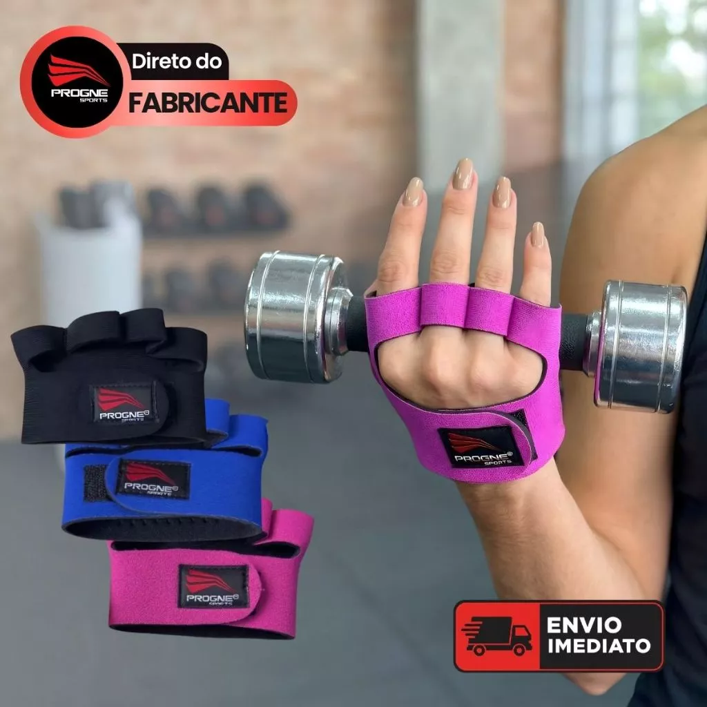Luvas Treino Mini Palma Neoprene Premium Progne Sports - Proteção Academia Musculação Funcional Crossfit Calistenia — imagem 1