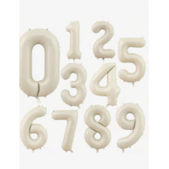 Kit 2 Números Creme Fosco Luxo 40 Cms - Festa Aniversário. Bodas, Festa 15 Anos, Preço Atacado