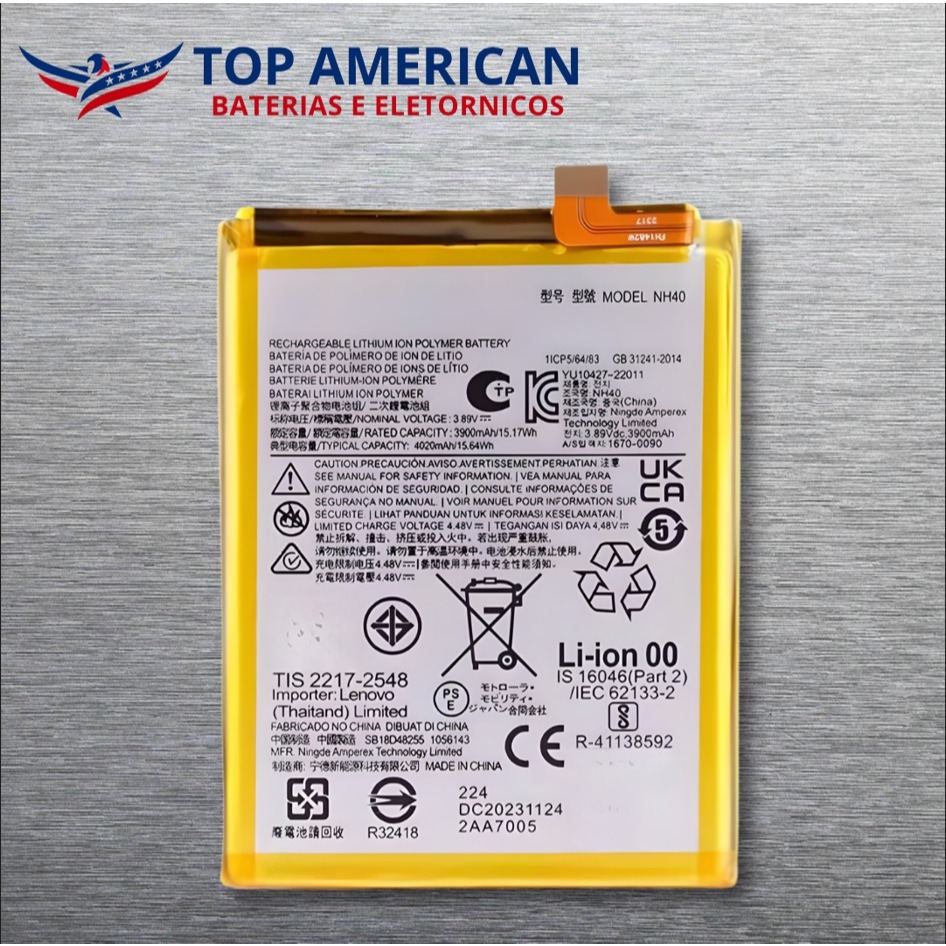 Bat compatível Nh40 Para E22 Xt2239-10 + NF + Entrega Direta em Oferta na Shopee