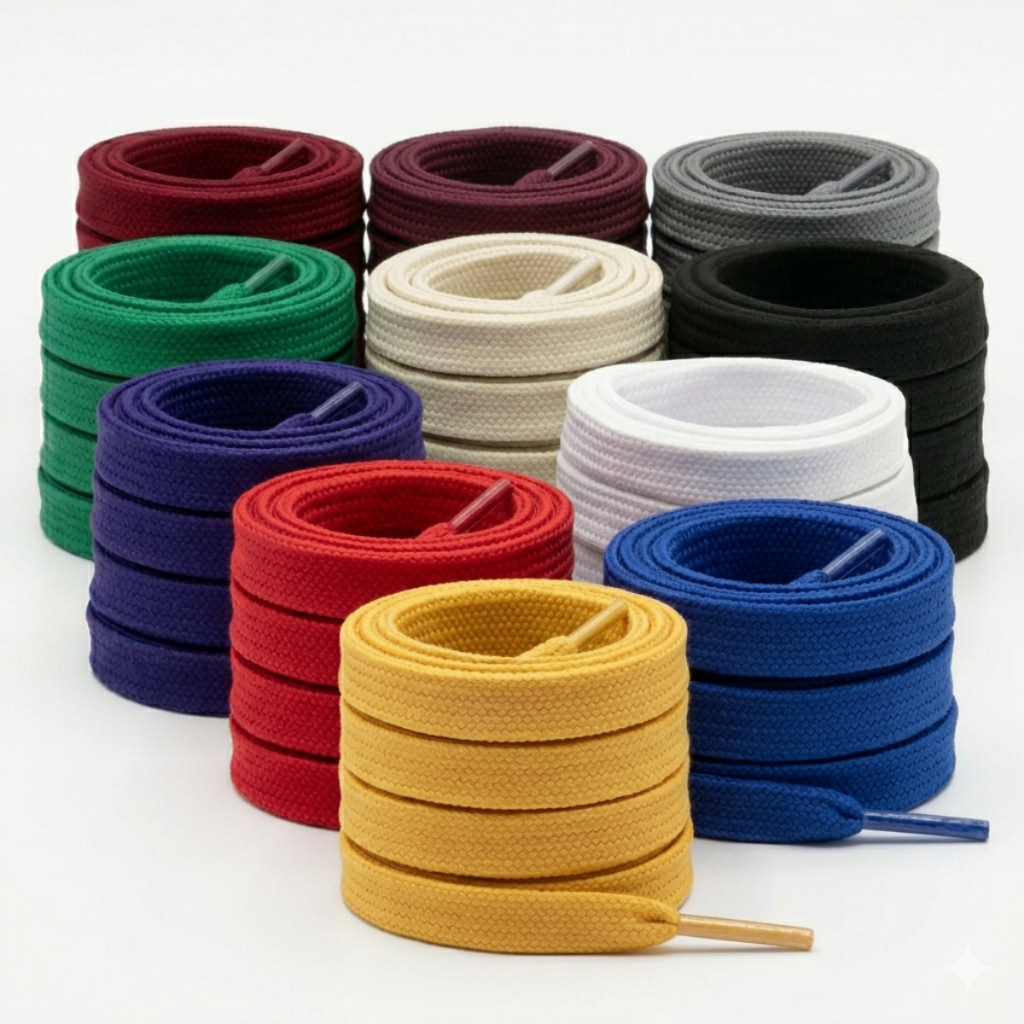 Kit Cadarço Estilo Único Para Customização de Tênis Fat Lace Grosso Chato 17mm Street Urbano Skat
