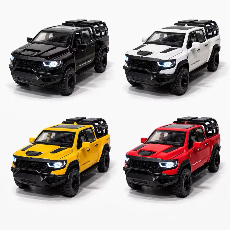 Miniatura Dodge Ram Escala 1:32 Metal Die Cast com Luz e Som