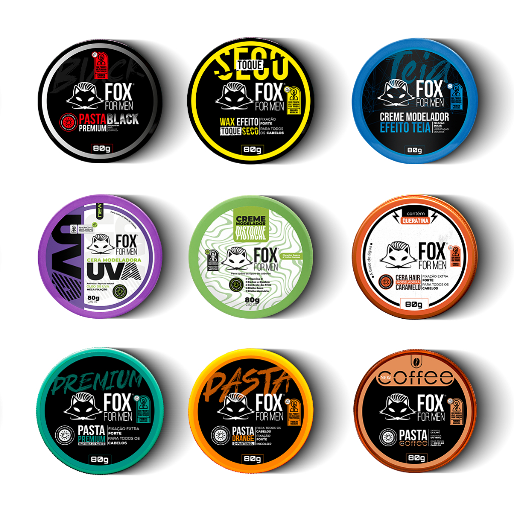 PASTA MODELADORA FOX FOR MEN 80GR - MONTE SEU KIT FOX