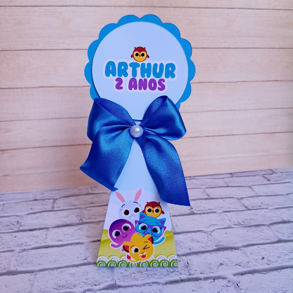 Caixa PIRÂMIDE Bolofofos - Caixinhas personalizadas Lembrancinhas para Aniversário