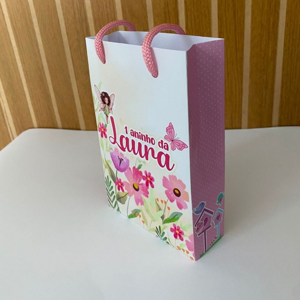 Kit Sacolinha 10|15|20 Personalizada Jardim Festa 10x15cm | Lembrancinha, Embalagem, Kit Presente com Alça