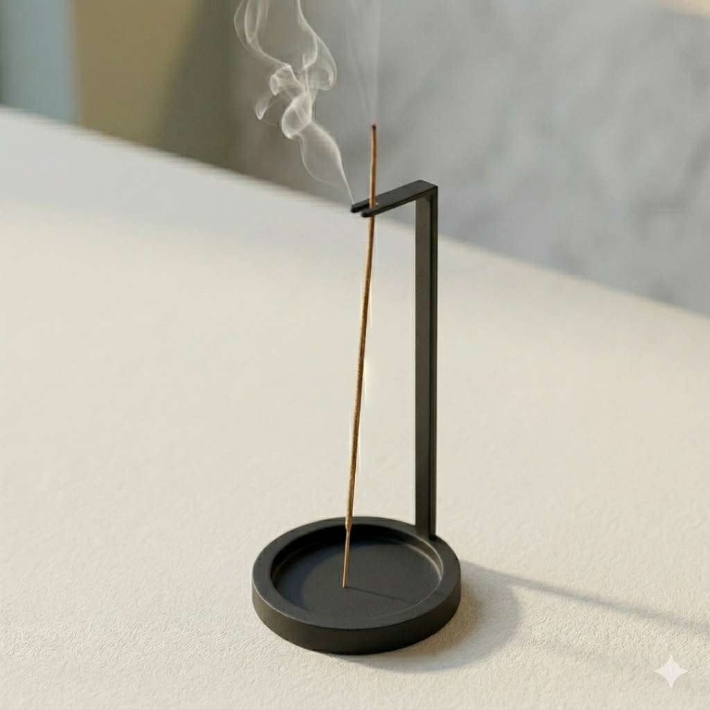 Imagem Porta Incenso Cascata Incensário Cone Fumaça Cascata Aromaterapia Relaxante Zen Decoração Casa