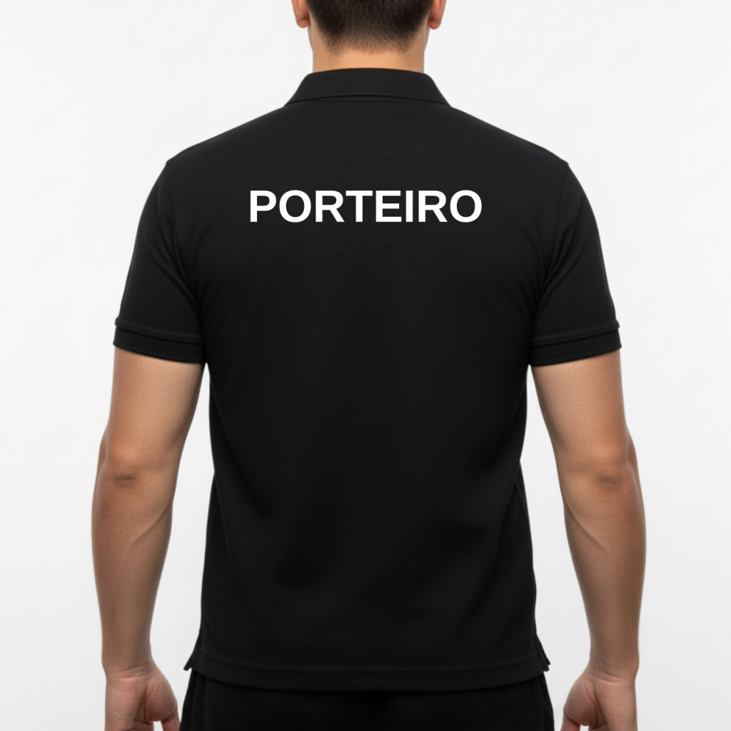 Camisa Porteiro Camiseta Polo Uniforme Portaria de Prédio Vigilante Porteiro Camisa Polo Uniforme de Trabalho