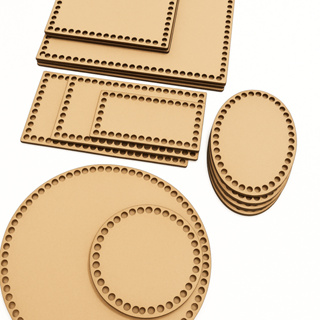 Kit com 50 Bases Mdf Cesto Fio Malha Crochê Diversos Tamanho Modelo em Oferta na Shopee