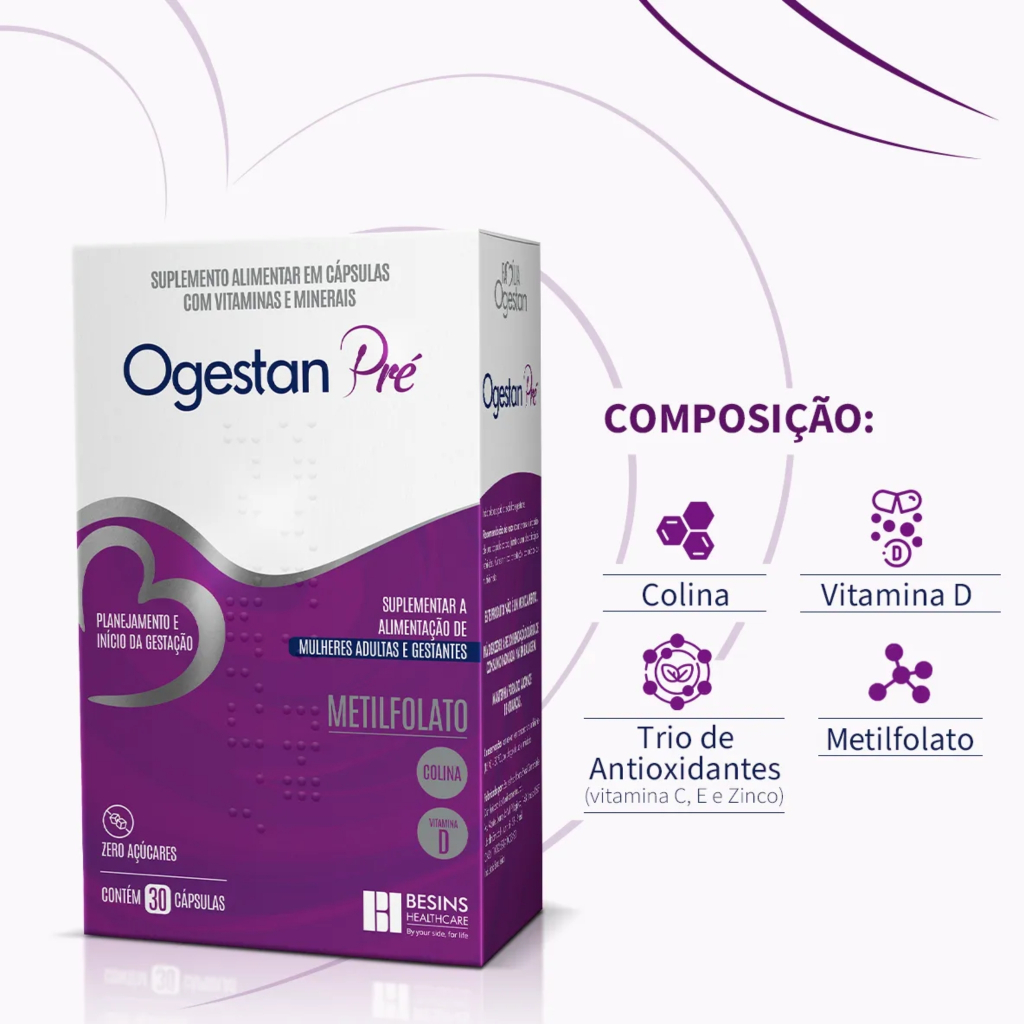 Ogestan Pré Suplemento Vitamínico Para Gestação