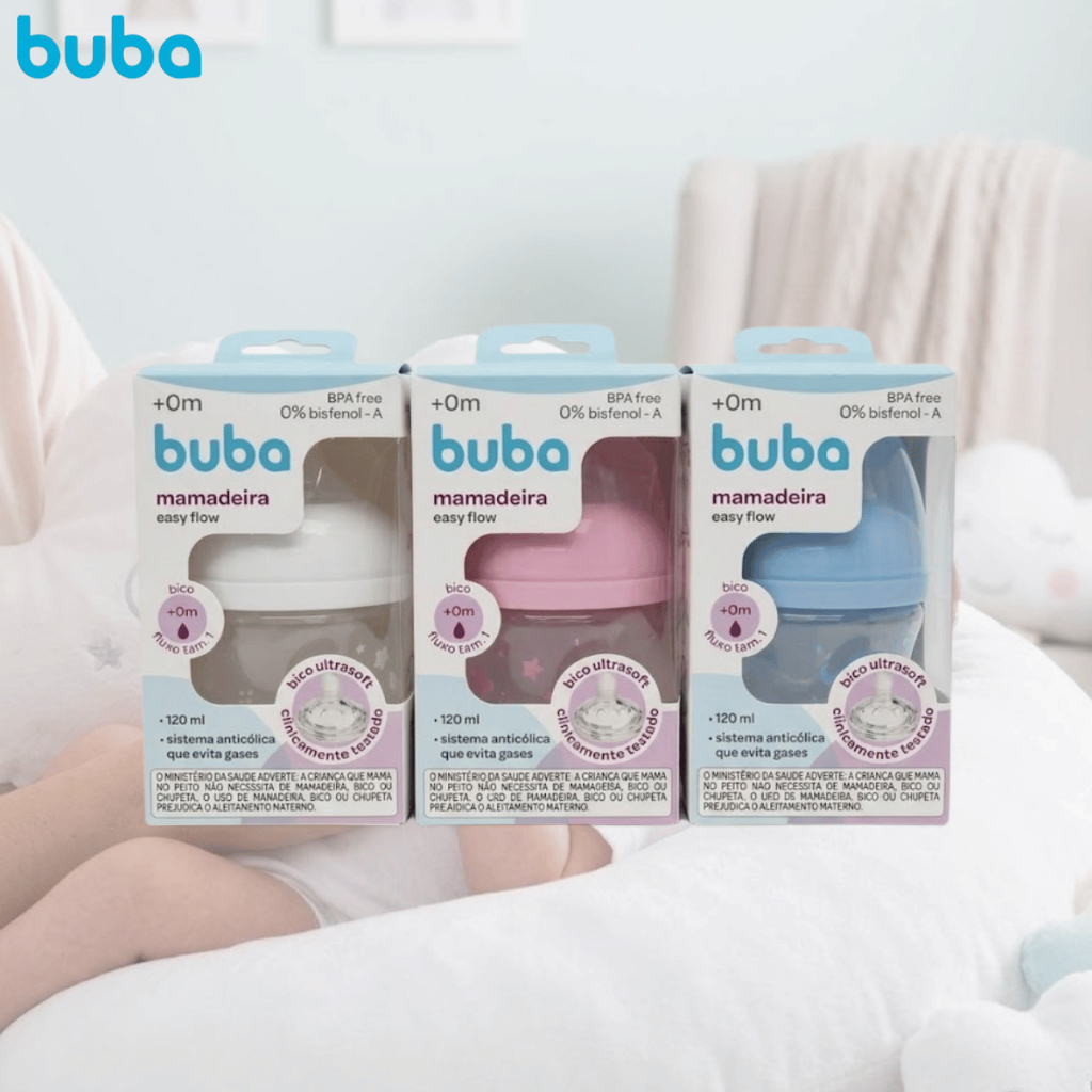 Mamadeira Infantil De 120ml Buba Anticólica Antivazamento em Oferta na Shopee