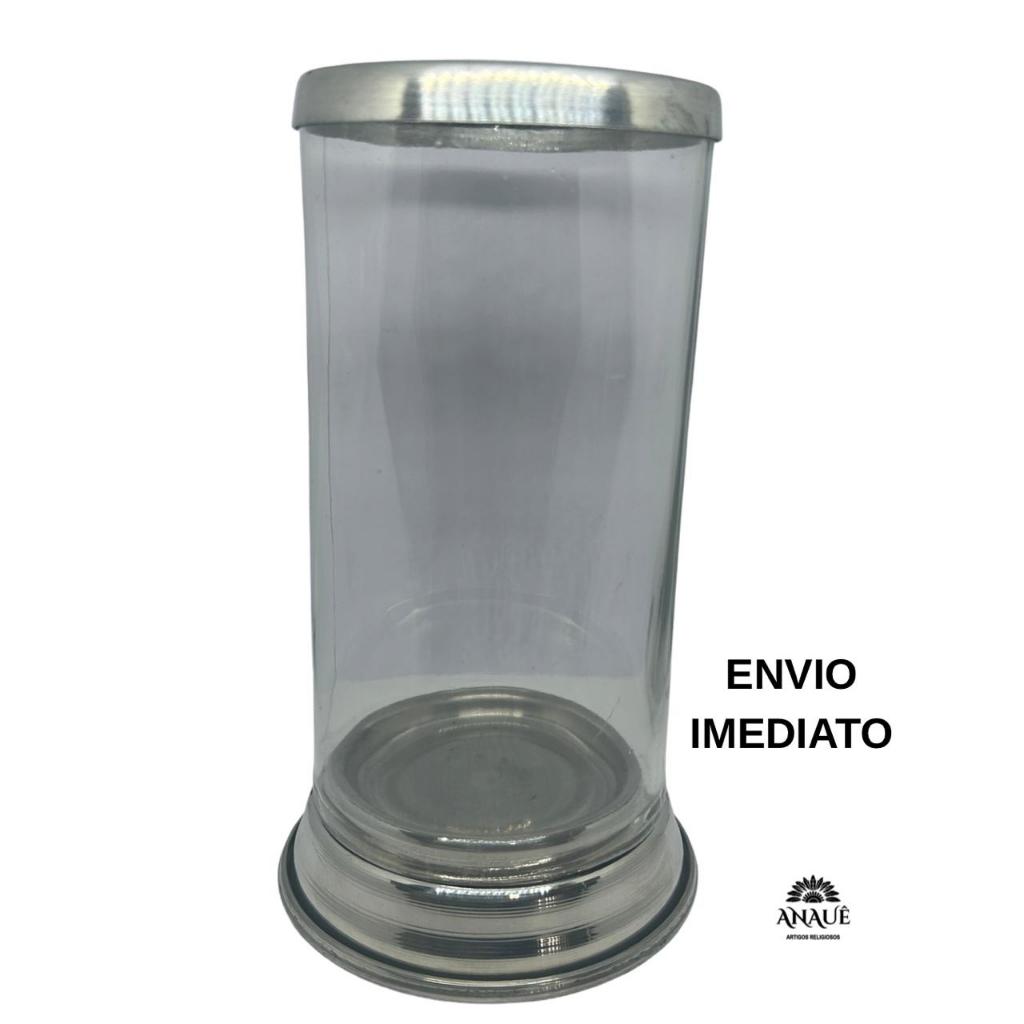 Suporte Para Vela De 7 dias, Protetor de Vela, Castiçal de Vidro Transparente