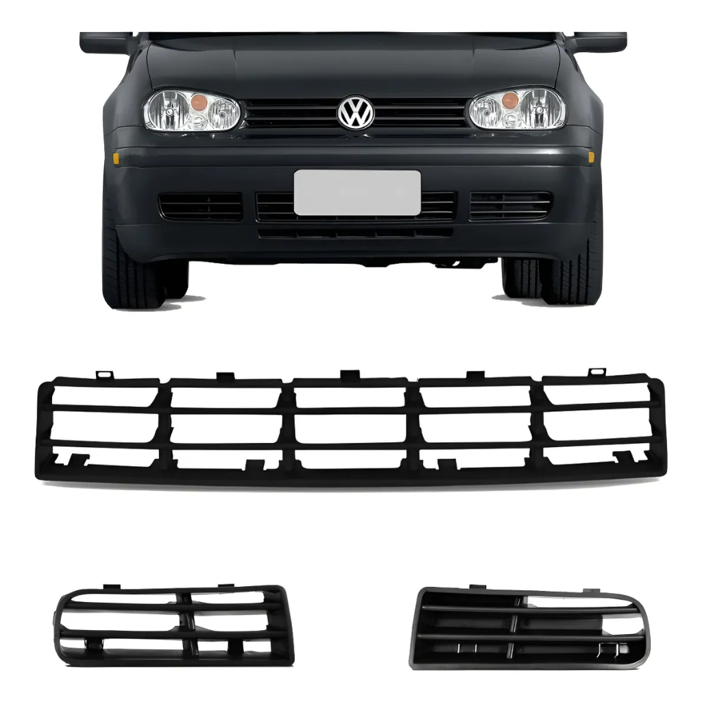 Kit Grades Para choque Golf 2000 ATÉ 2007 em Oferta na Shopee