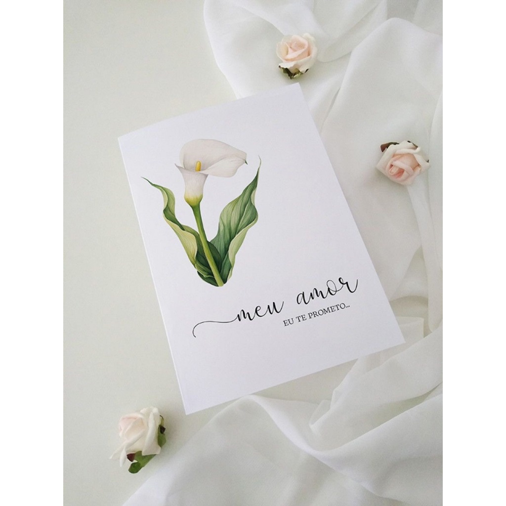 Par de caderno Votos de casamento noivos personalizado