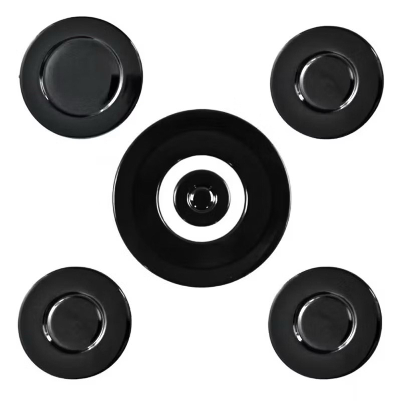 kit Espalhadores Fogão Dako Turbo Cook Preto 5 Bocas