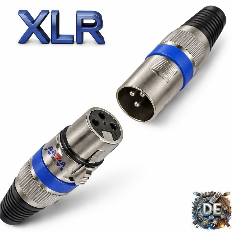 kit 20 plugs conector Xlr canon 10 macho_10 fêmea
