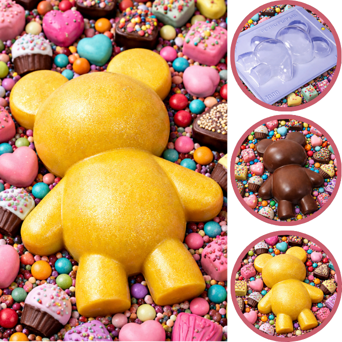 1~5 Forma Porto Com Silicone (3 partes) Para Chocolate URSINHO - CÓD p05 (PROMOÇÃO PORTO) (CHOCO)