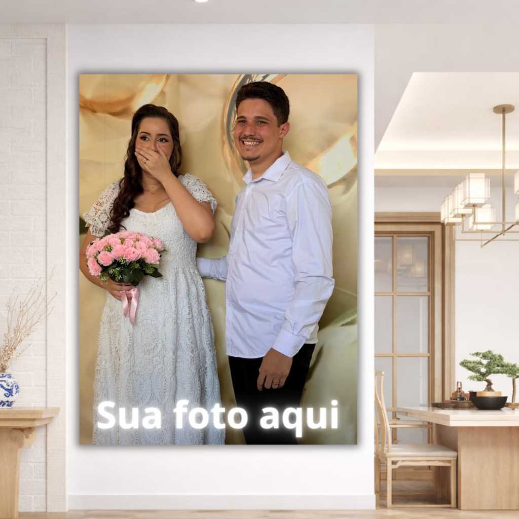 Quadro Decorativo Placa Decorativa Moldura Personalizado Com Qualquer Foto 1 Peça 100x80 Sala Quarto