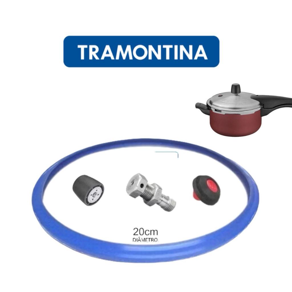 Kit de Reparo Tramontina Vancouver - Panela Pressão 3L /4,5L / 6 Litros - Peso + Válvula + Borracha