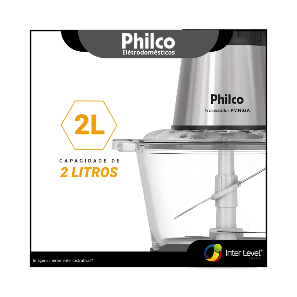 Processador de Alimentos PMN03A Potência de 350W 2 Litros Philco · foto 2