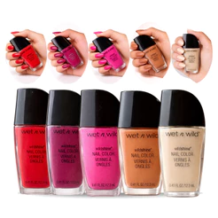 Kit 5 Esmaltes Cremoso Wet N Wild Alto Brilho Longa Duração Secagem Rápida Profissional