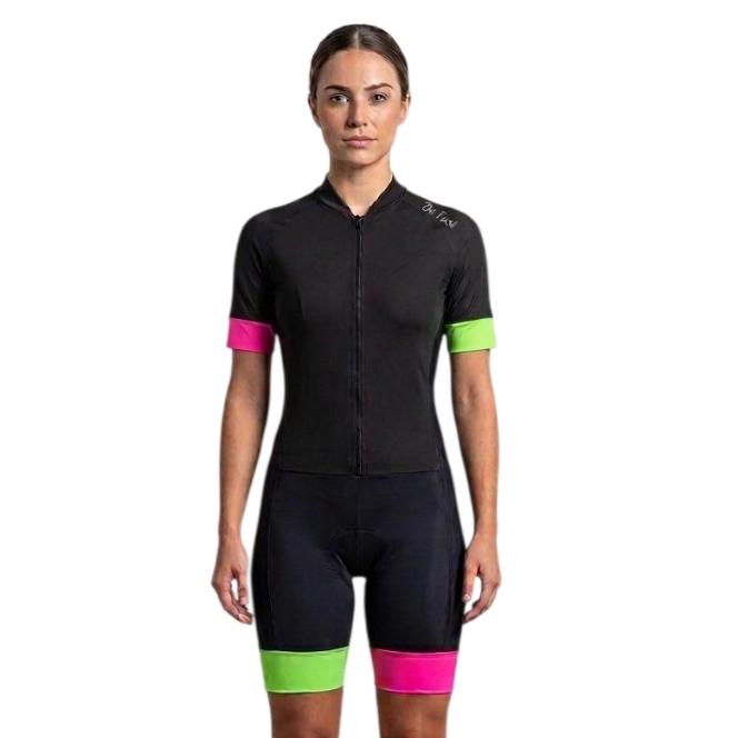 Macacão Ciclista manga Longa Macaquinho de ciclismo Feminino Forro em gel bike