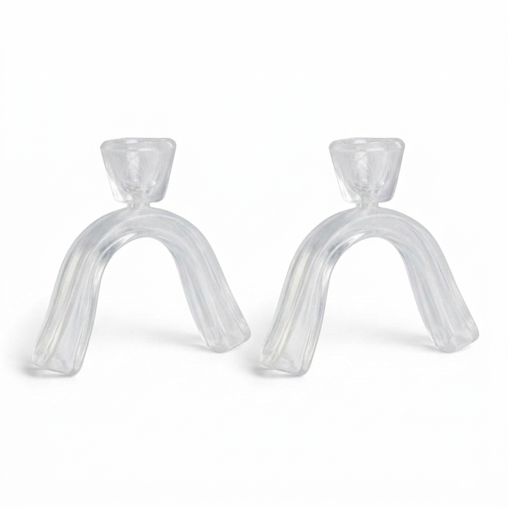 2 Placas Protetor Bucal Moldável 1 par + Estojo Moldeira Molde Silicone Bruxismo Caseiro Protetor