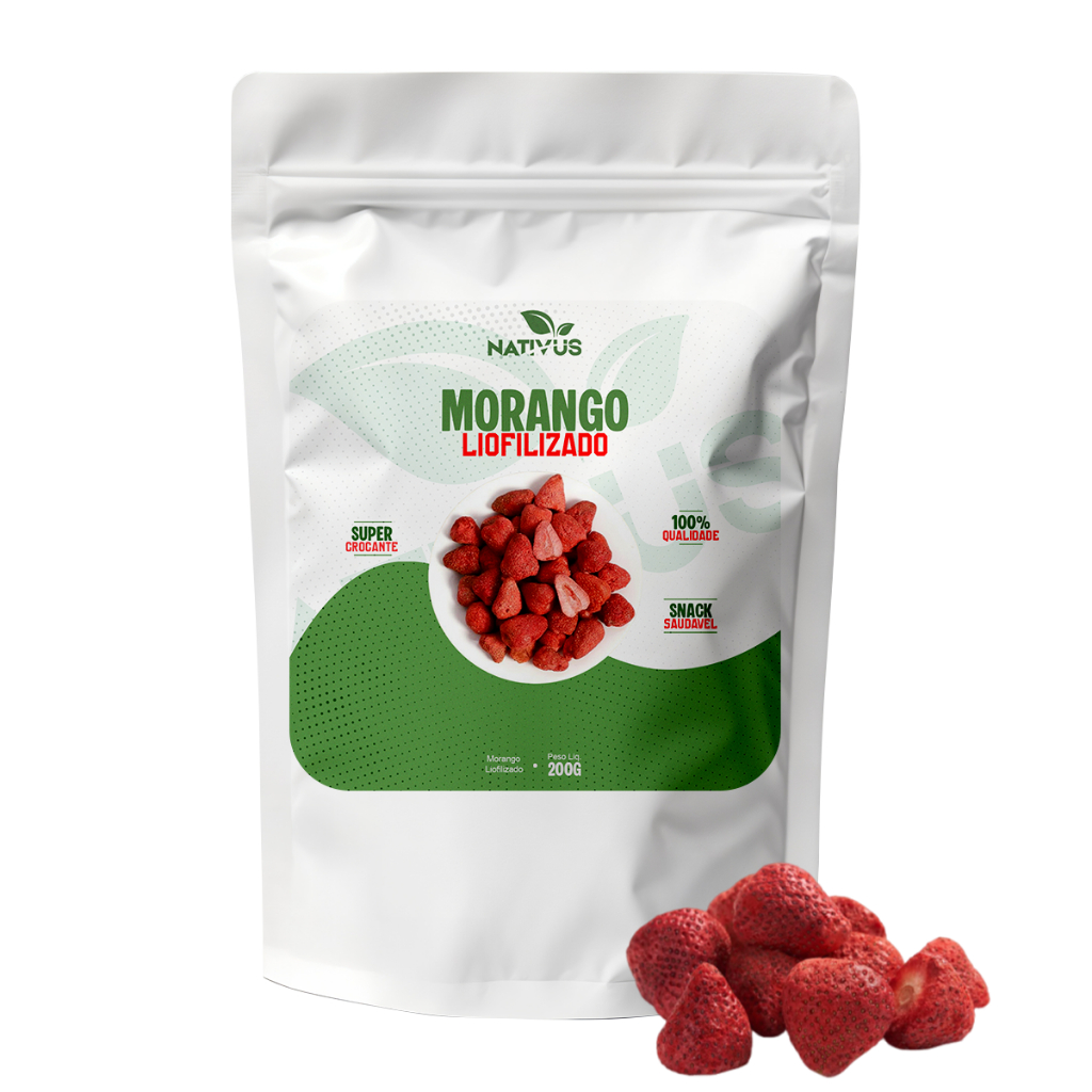 Morango Liofilizado Premium Chips 100% Fruta em Oferta na Shopee