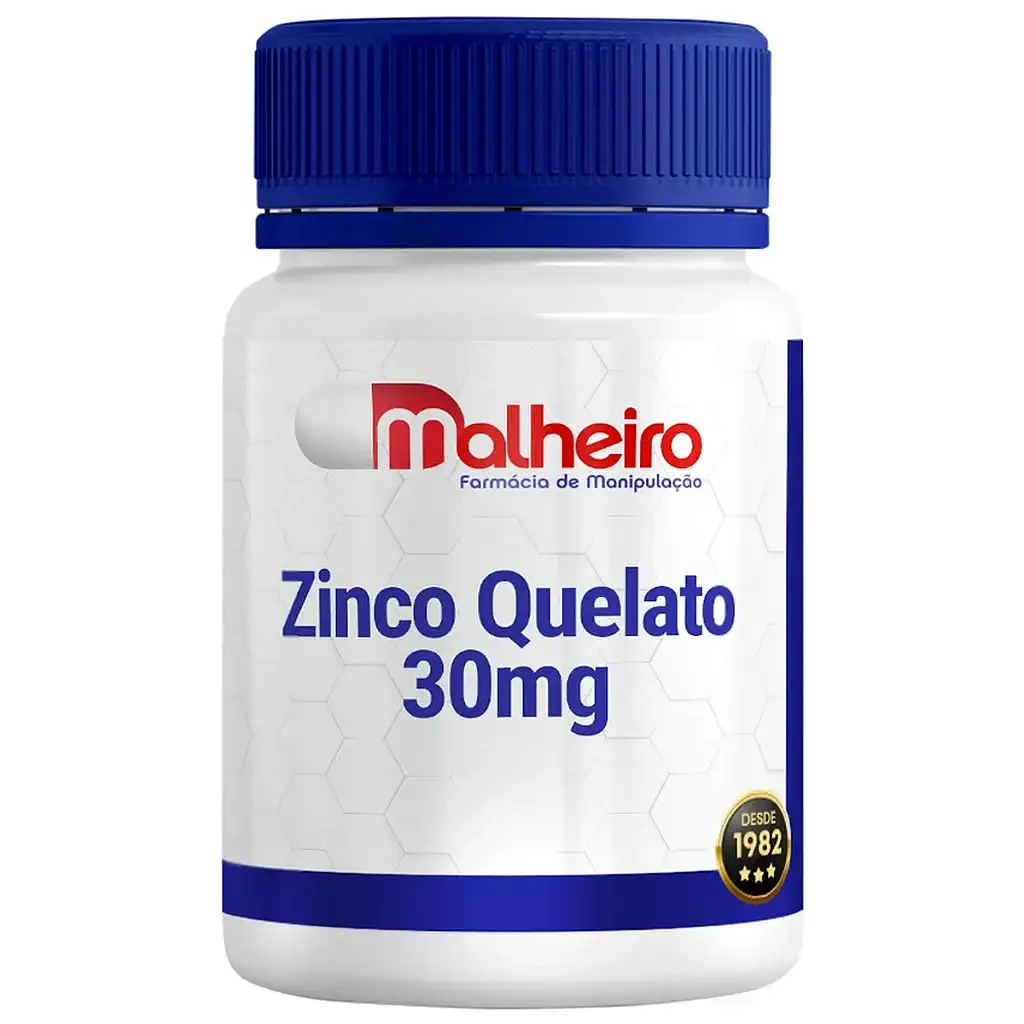 Zinco Quelato 30 mg - 60 ou 120 cápsulas