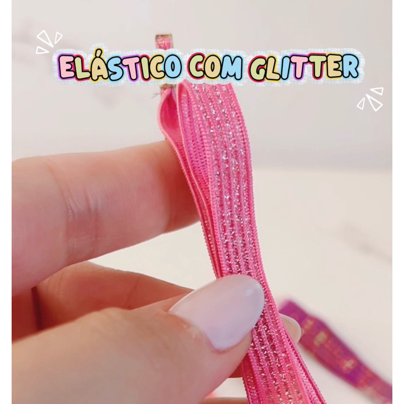Elástico com Glitter para Caderno Agenda em Oferta na Shopee