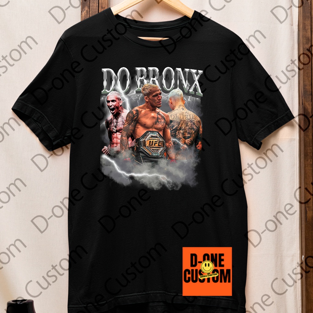 Camisa Camiseta Do Bronx Luta MMA UFC Estampa Streetwear Esporte Luta Bootleg Charles Oliveira