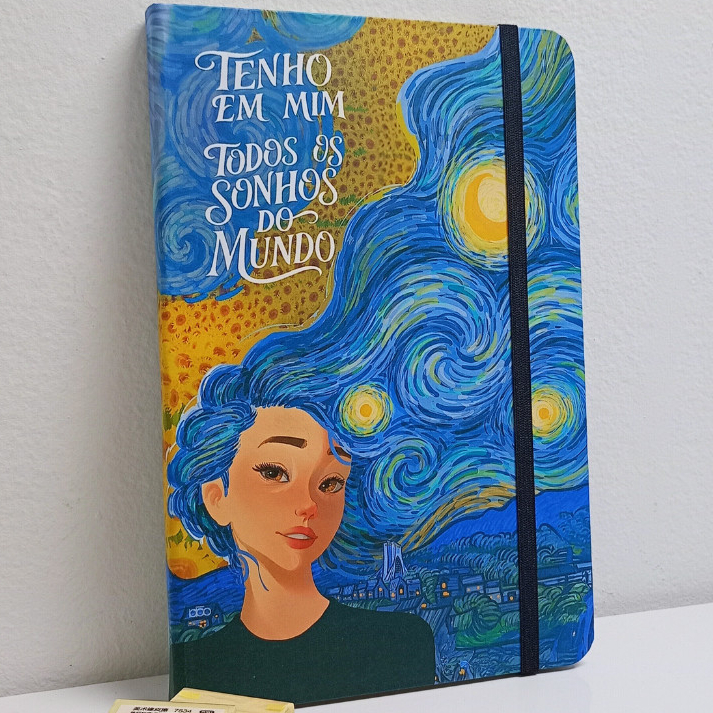 Caderno anotações ou Sketckbook COLEÇÃO VIDA E ARTE capa dura 160 páginas