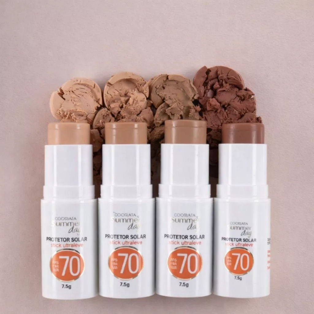 Protetor Solar Em Bastão Stick Ultraleve Com Cor FPS 70 7,5g