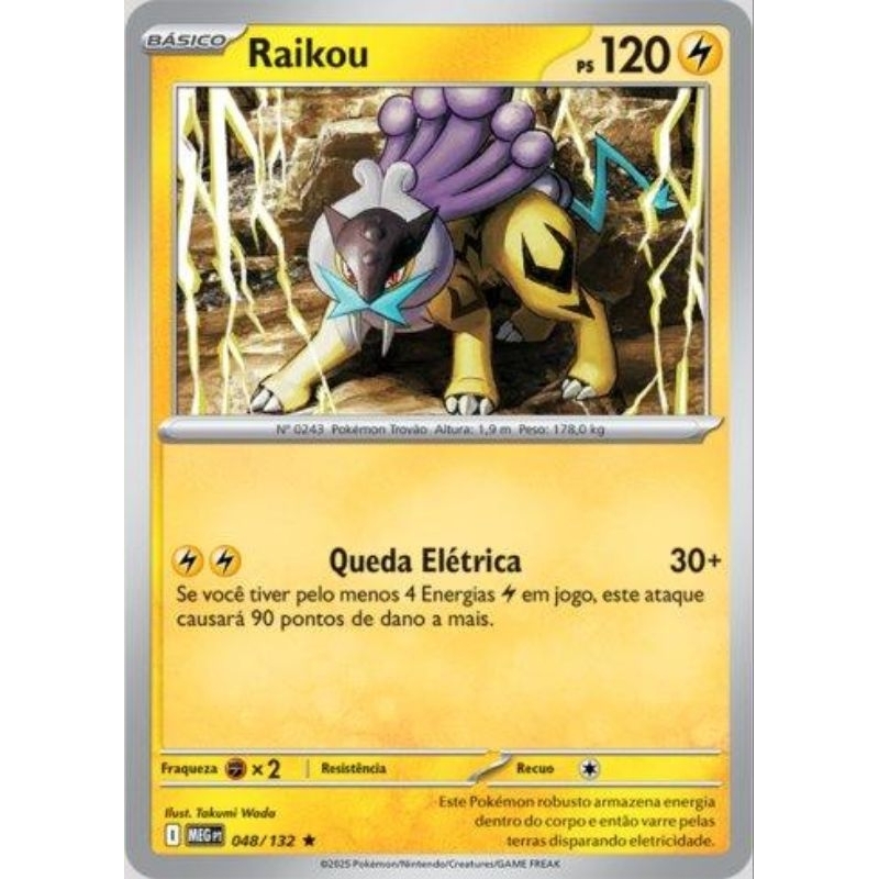 Carta Pokémon Raikou Foil Original Copag