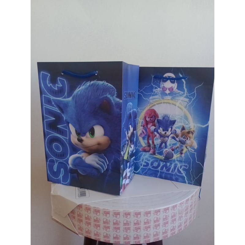 Sacolas Surpresa personalizada Papel Sonic em Oferta na Shopee