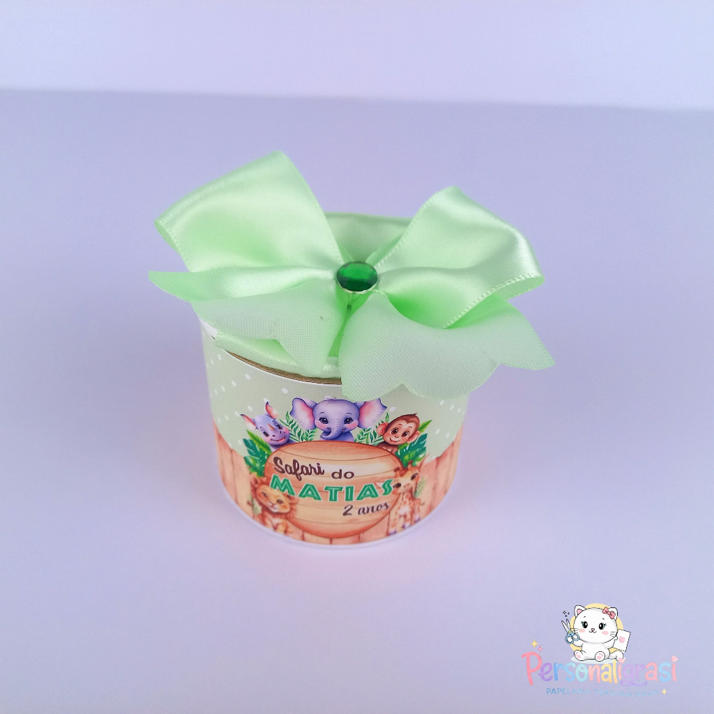 TUBOLATA SAFARI PERSONALIZADA 5X6 PARA LEMBRANCINHA FESTA INFANTIL ANIVERSÁRIO