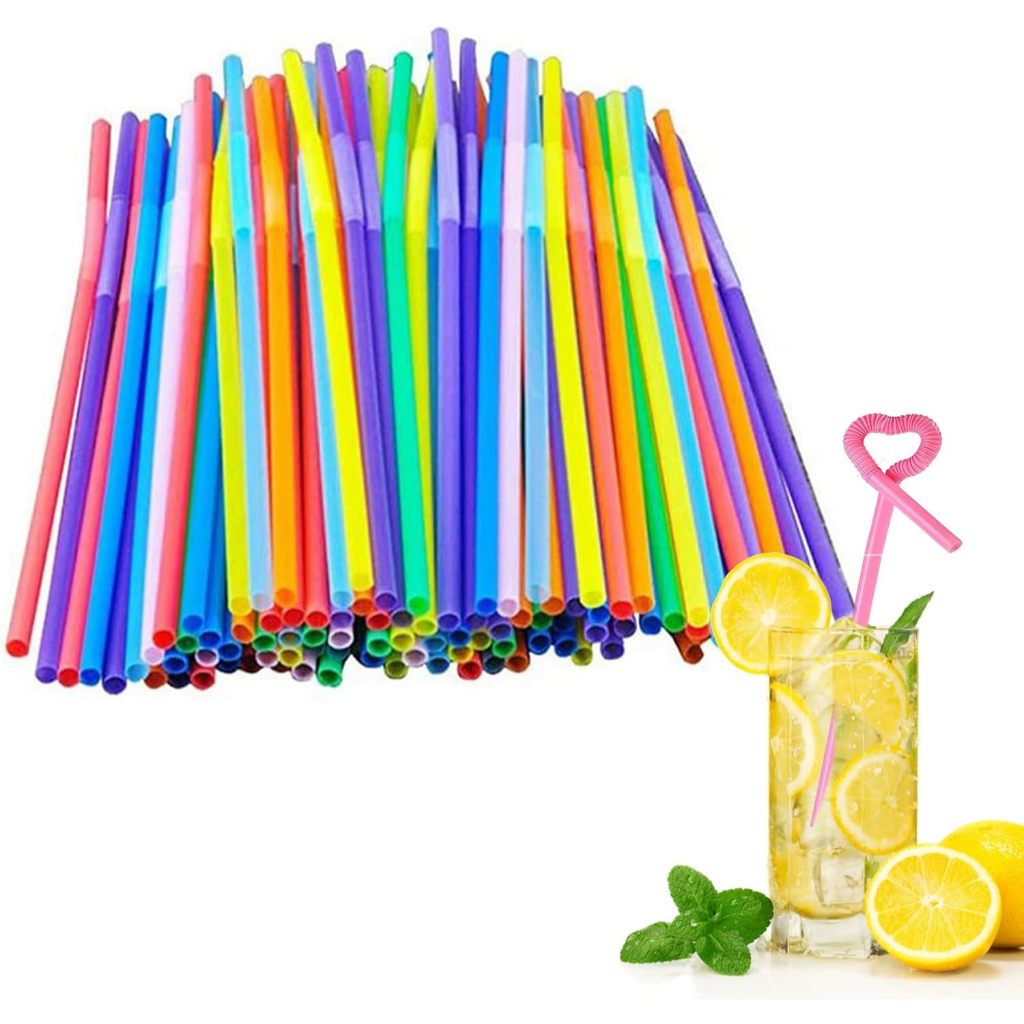 100und  Canudos Coloridos de Plásticos G  -  Festa e Decoração