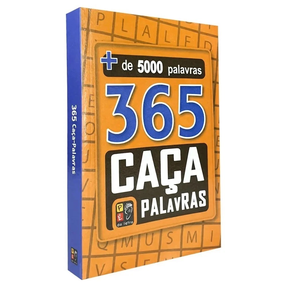 365 Caça Palavras + de 5000 palavras Editora Pé da Letra Laranja