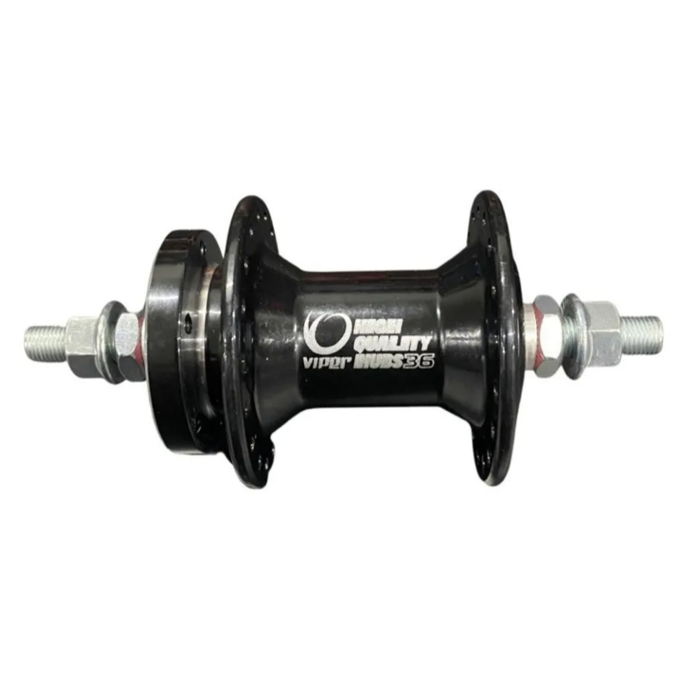 Par Cubo Freio A Disco 36f Rolamento Viper Preto S/ Blocagem Bike Mtb Speed Urbano Alumínio