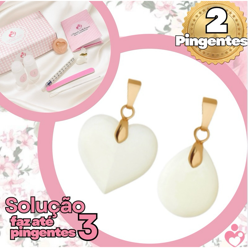 2 Pingentes de Leite Materno / Jóia de Amamentação / Chá de bebê /Faça você mesmo kit DYE / Lembranças de Mãe