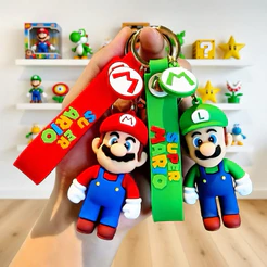 Chaveiro Mario Luigi - Design Encantador e Durabilidade em PVC