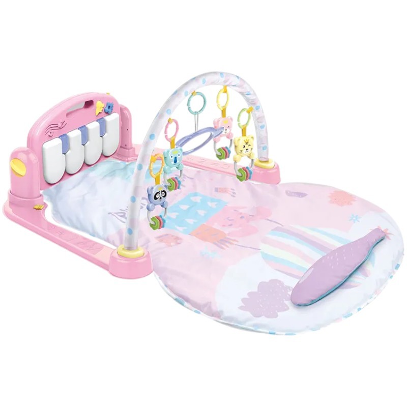 Almofada Atividades Bebê Tapete Conforto Tummy Time Estímulo Sensorial Brinquedos Chocalho Mordedor Desenvolvimento