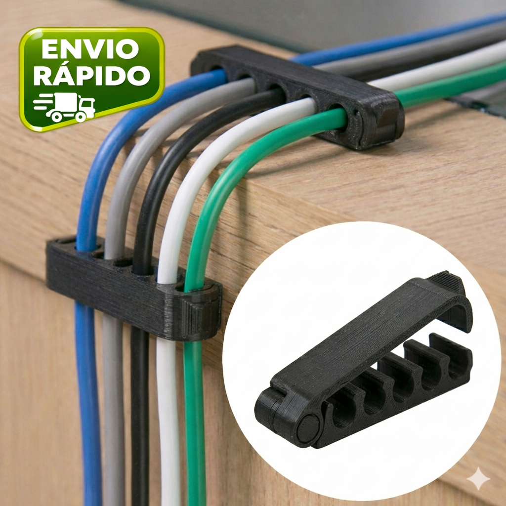 Organizadores de Cabos para Mesa Clip Prendedor Passador Fios Suporte USB HDMI Carregador