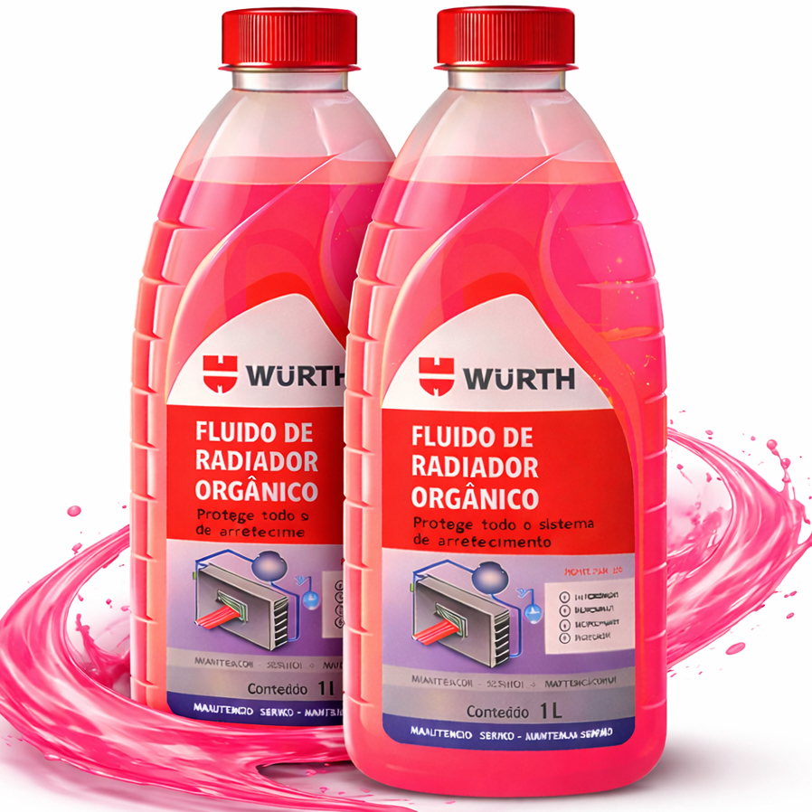 Wurth Aditivo Radiador Rosa Orgânico Pronto Uso 2 Unidades