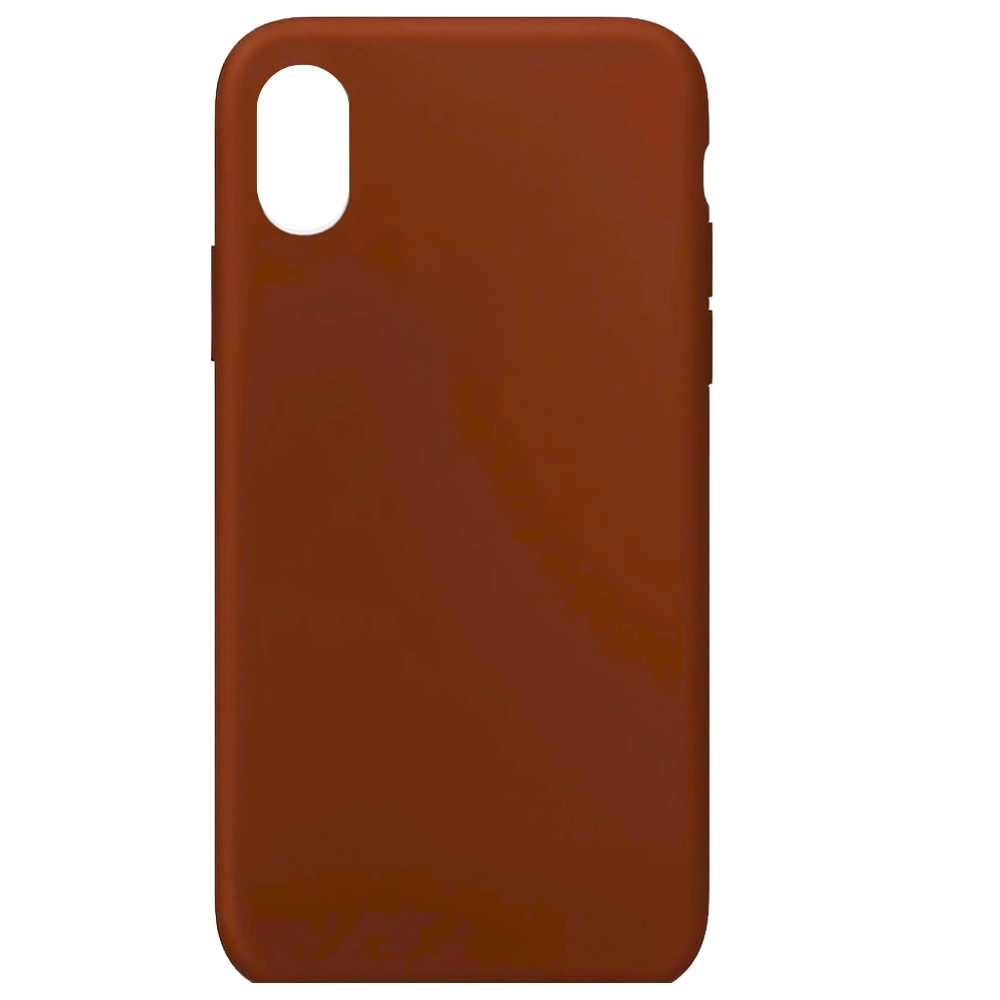 Capinha Marrom Para Iphone XR Fechada nas Laterais Case Aveludada e Silicone Proteção