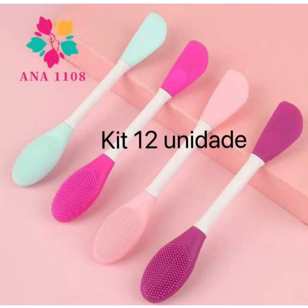 ANA 1108 12unidades Pincel de silicone para aplicação de máscara e esfoliação facial pincel