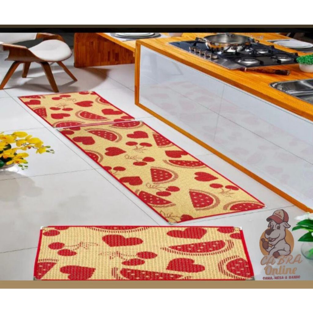 Kit cozinha 3 Peças Antiderrapante Sisal Sisllê