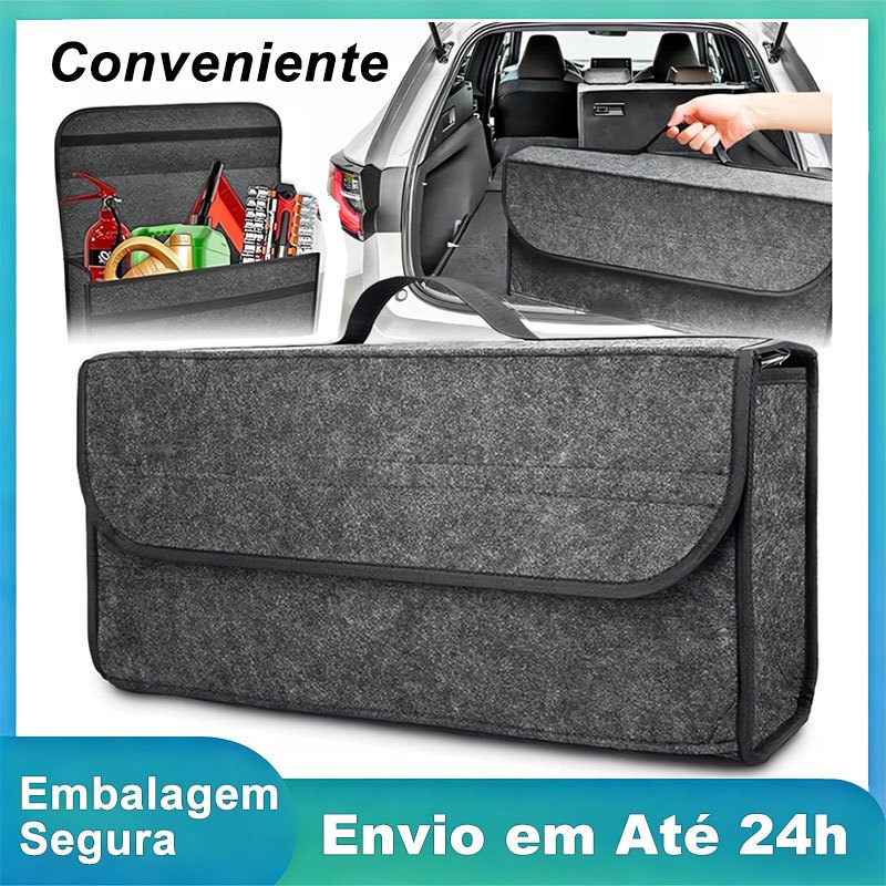 Organizador Porta-Malas Carro Multiuso Bolsa Feltro Armazenamento Ferramentas Veículo