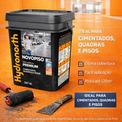 Tinta Piso Acrilica Novopiso Hydronorth Cores 18 Litros - Cores
