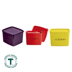 Kit Pote Hermético Tupperware Jeitoso Mix 800ml Molho de Tomate + Feijoada + Arroz