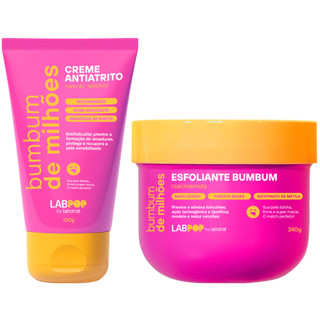 Kit Antiatrito  Esfoliante Corporal Bumbum de Milhões Labotrat Antifoliculite 2 em 1